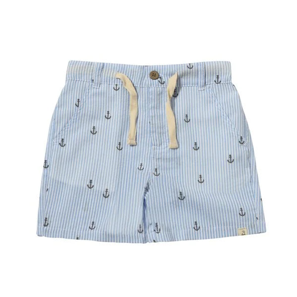 Crew Seersucker Anchor Shorts
