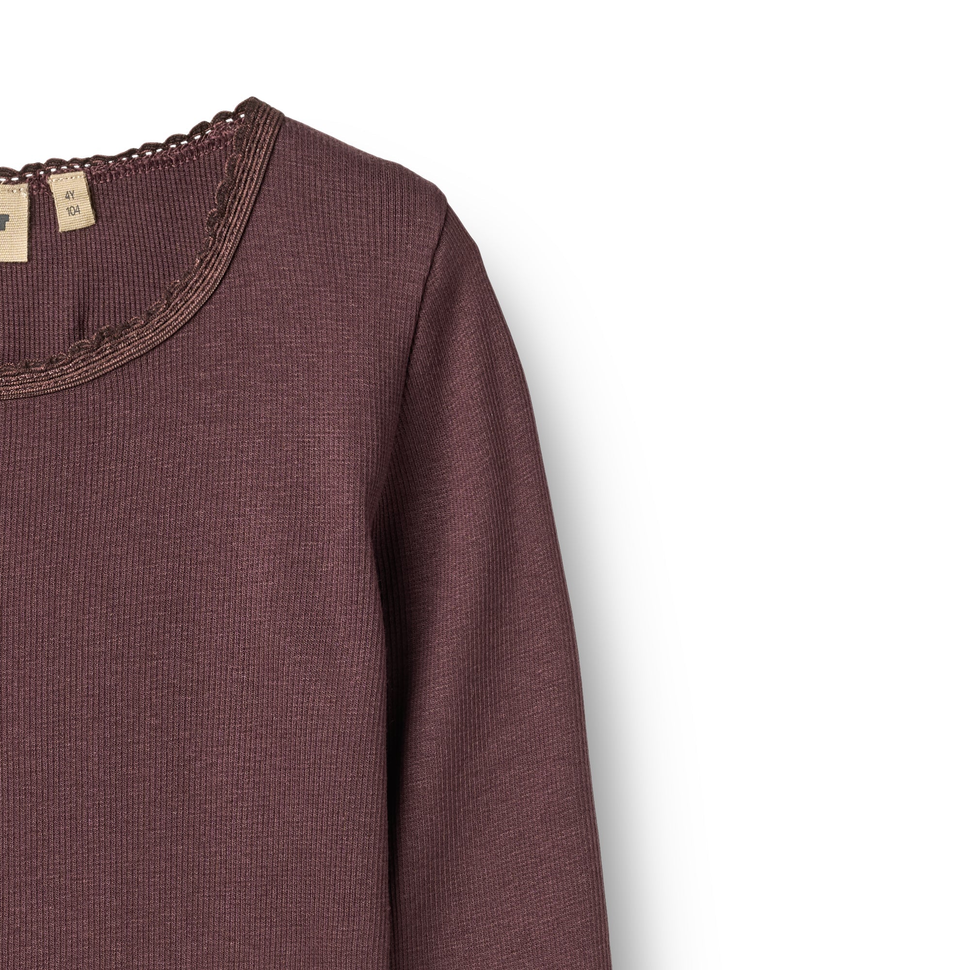 Reese Rib Long Sleeve T-Shirt - Fudge