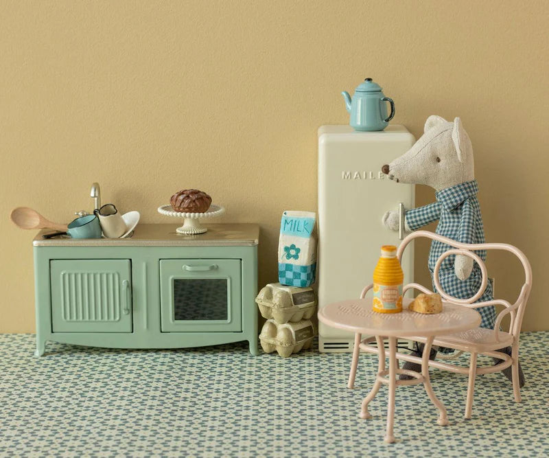 Café set, Mouse, Big - Pale pink