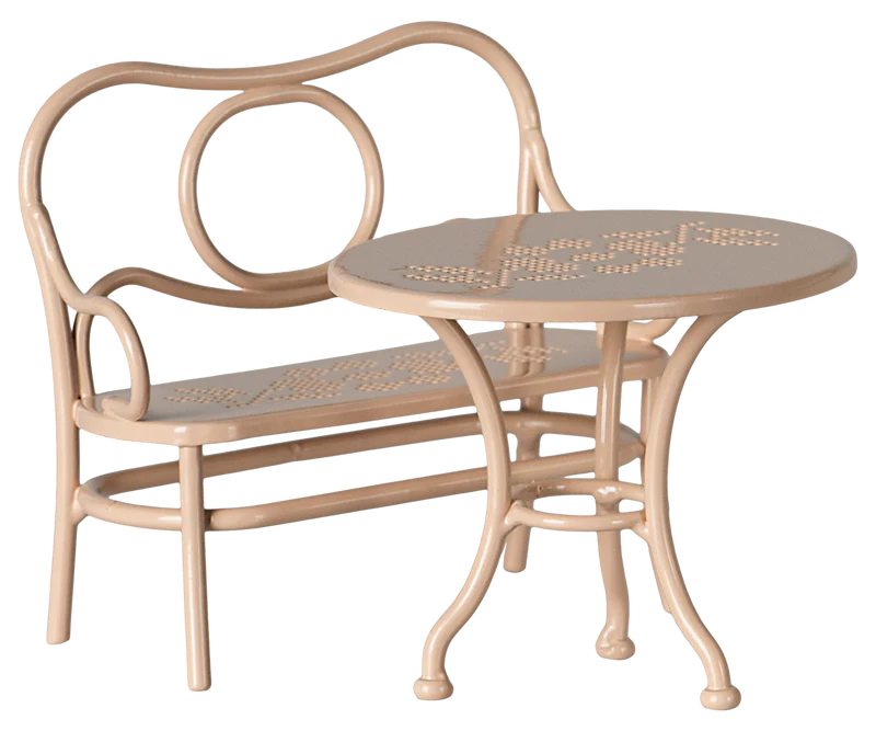 Café set, Mouse, Big - Pale pink