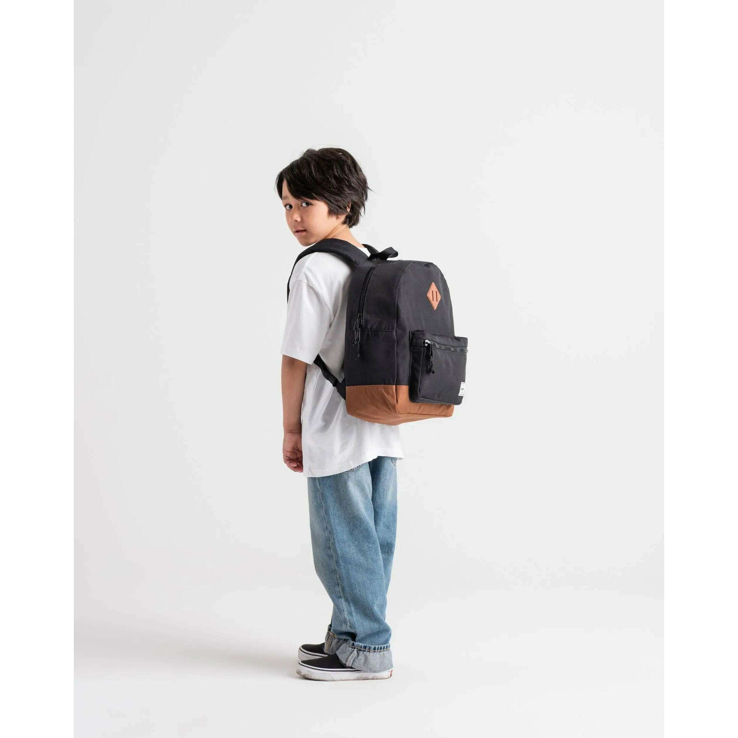 Heritage Youth Backpack - Tea Rose/Saddle Brown