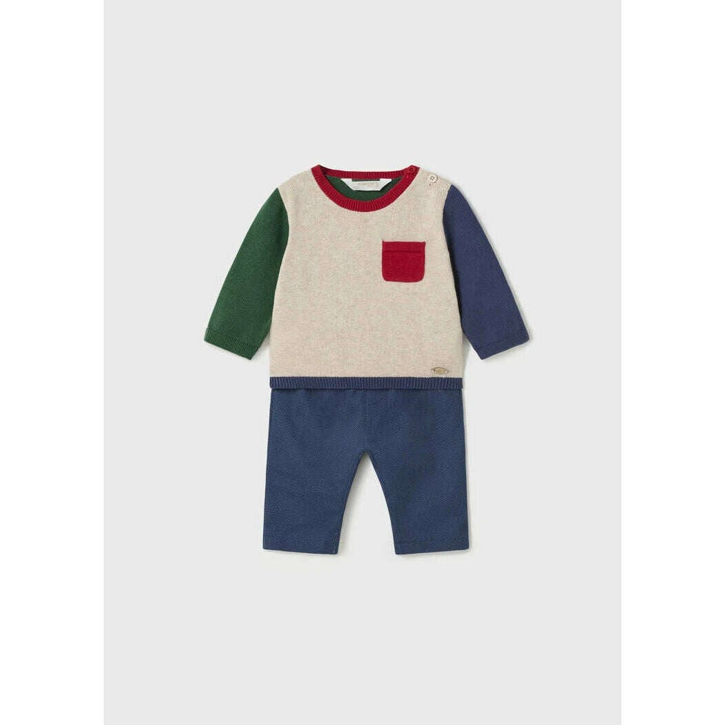 Baby Boy Sweater & Pant Set - Size 2-4M
