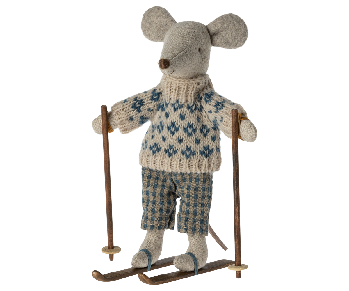 Winter Mouse with Ski Set, Dad