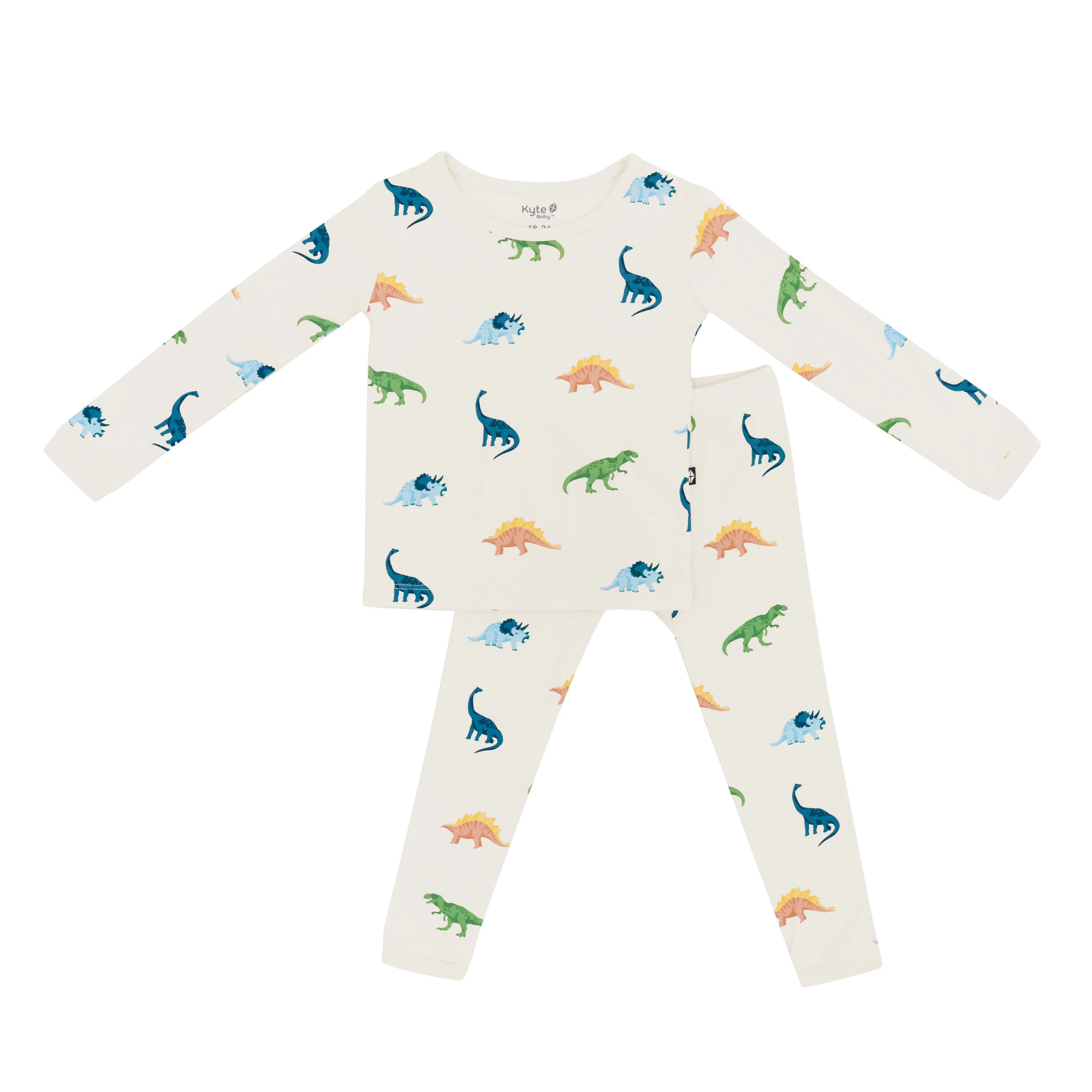 Long Sleeve Pajamas in Ecru Roar