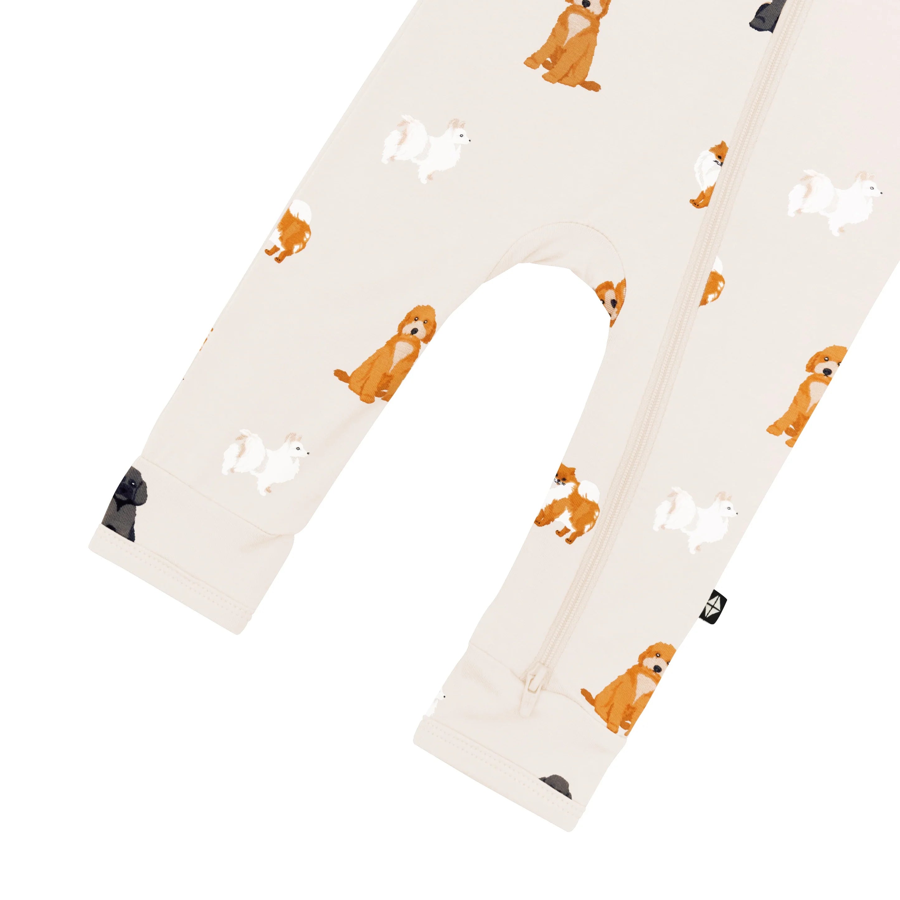 Zippered Romper in Fluffy Dog