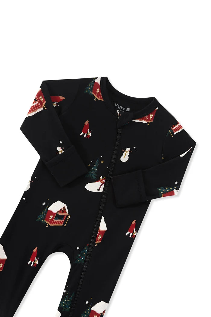 Zippered Romper in Winter Wonderland
