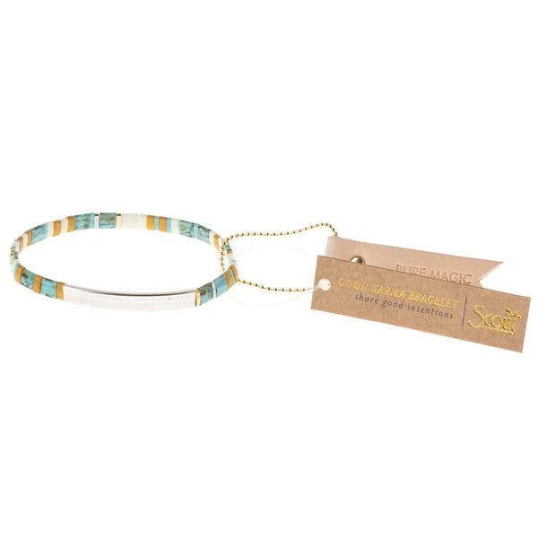 Good Karma Miyuki Bracelet - Pure Magic - Turquoise/Silver