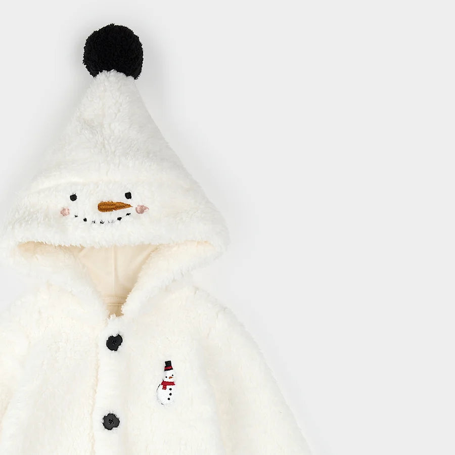 Snow Cute Off White Sherpa Playsuit