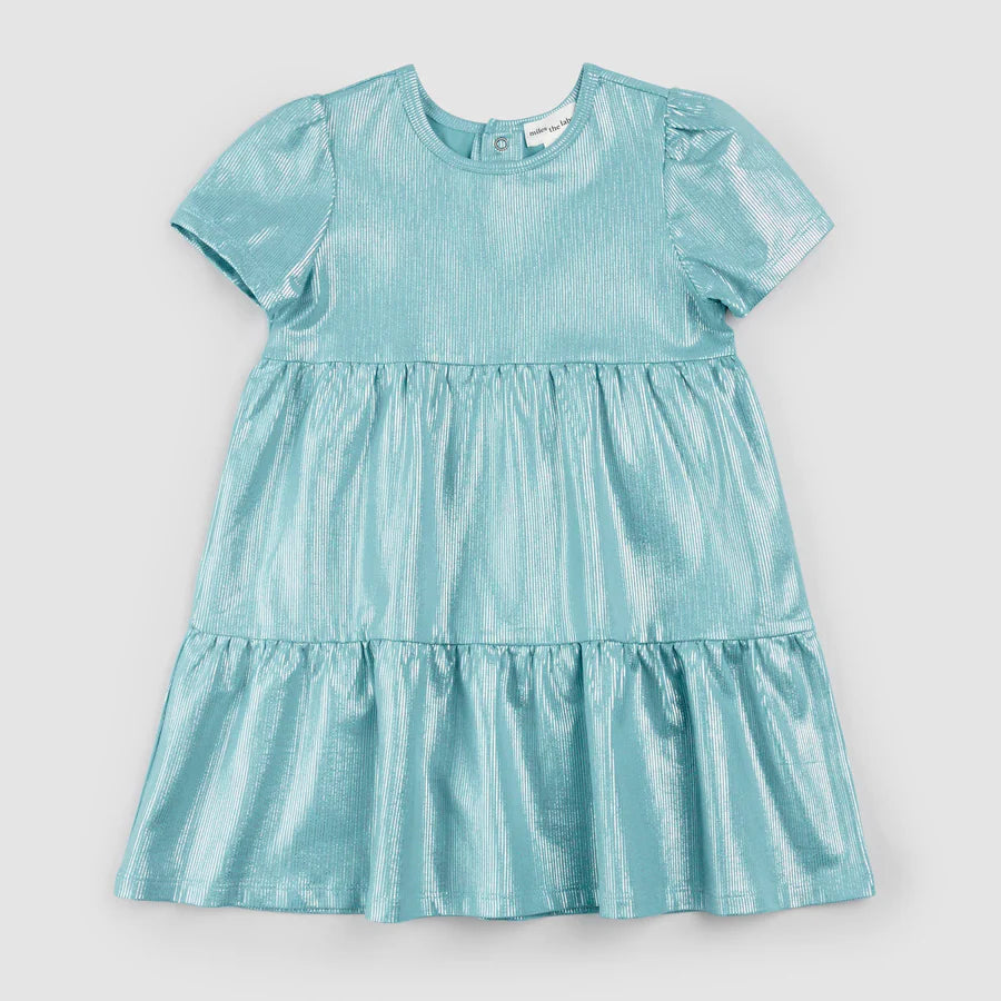 Tiered Reef Lamé Jersey Dress - Size 2