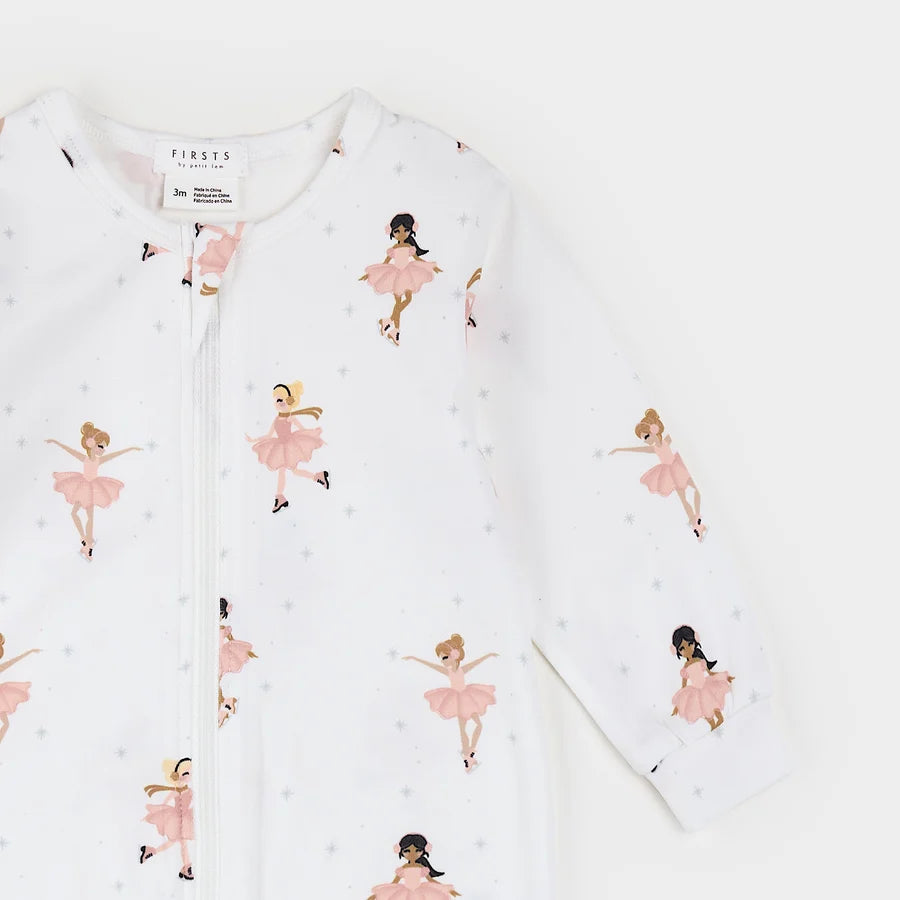 Starlight Skater Print on Off-White LunaKnit Sleeper