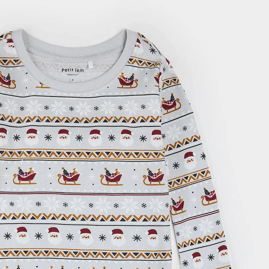 Merry Mix Print on Lunar Rock PJ Set