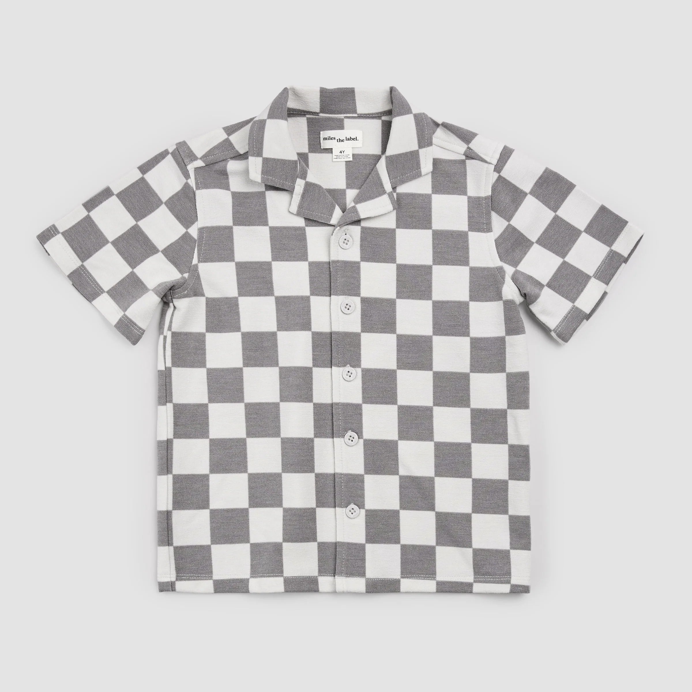 Dark Grey Checkerboard Shirt