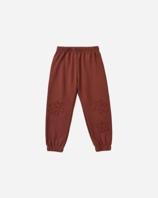 Baggy Sweatpant - Flower Brick