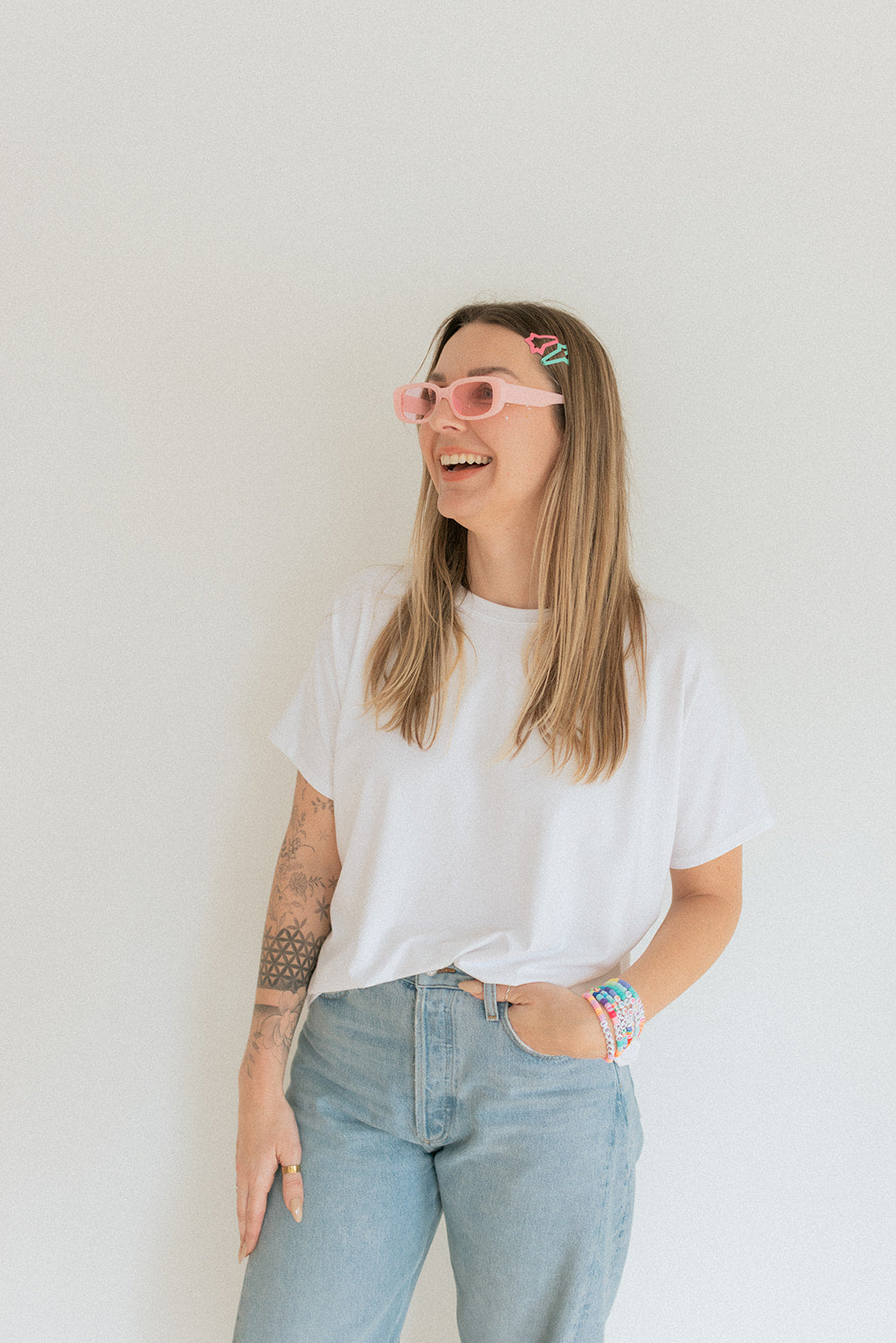 Ladies Staple Tee - Bright White - Size M