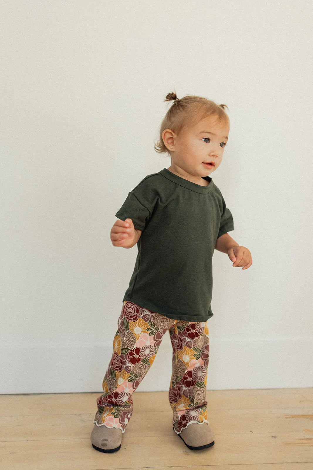 Kids Lettuce Hem Pants - Autumn Garden