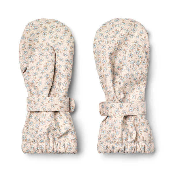 Rain Mittens Rily - Lilac blue flowers