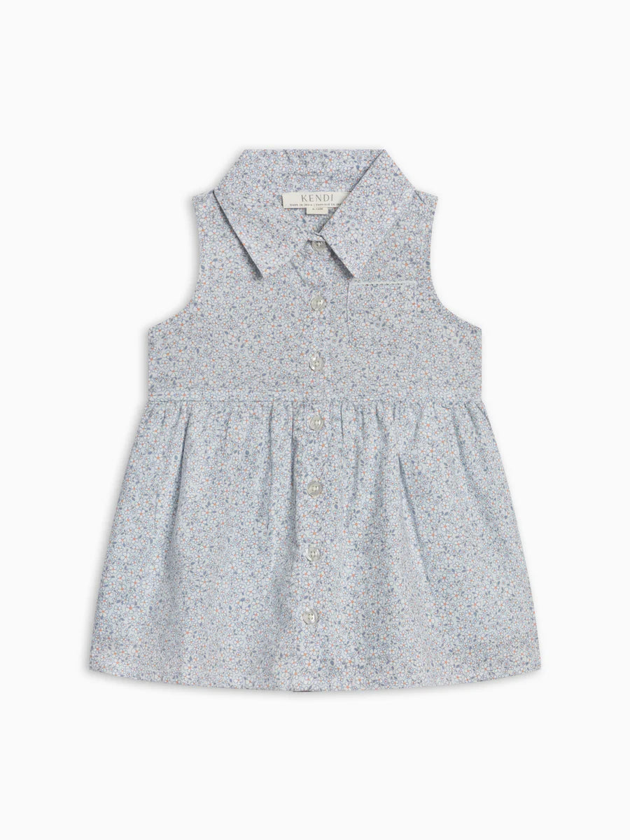 Freya Poplin Sleeveless Shirt Dress
