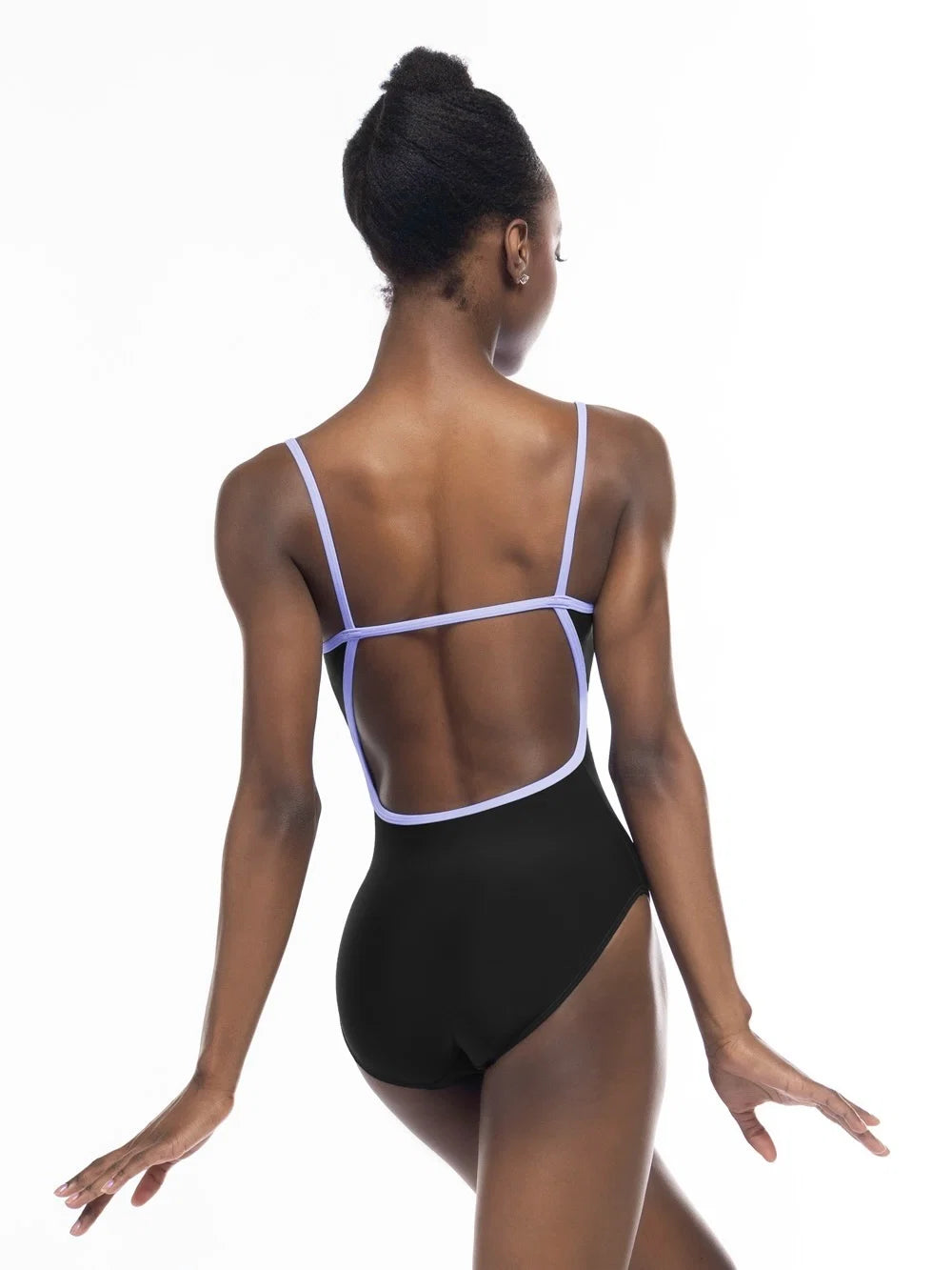 Candy Leotard Black Lavender
