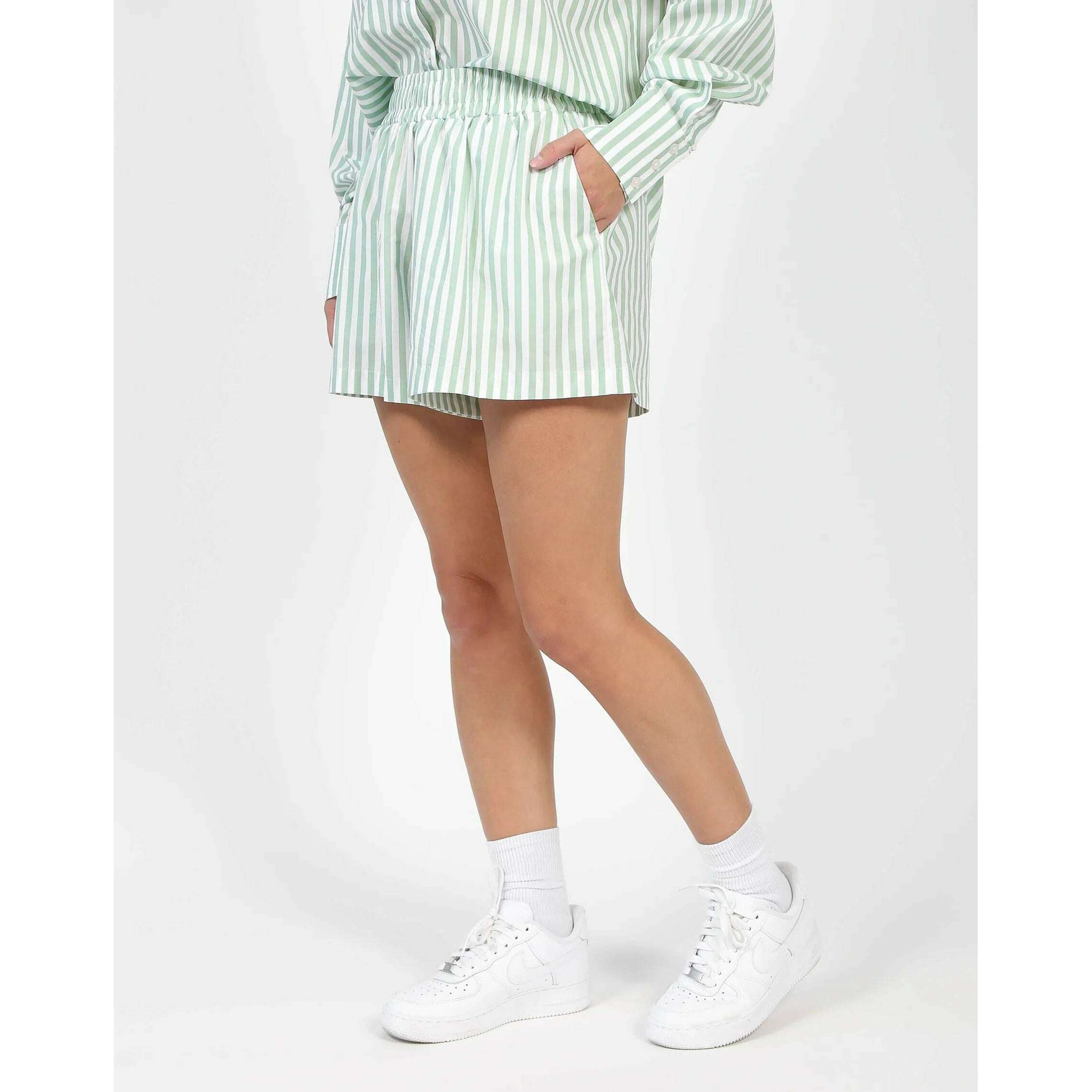 Striped Short - Sage Green - Size XS/S