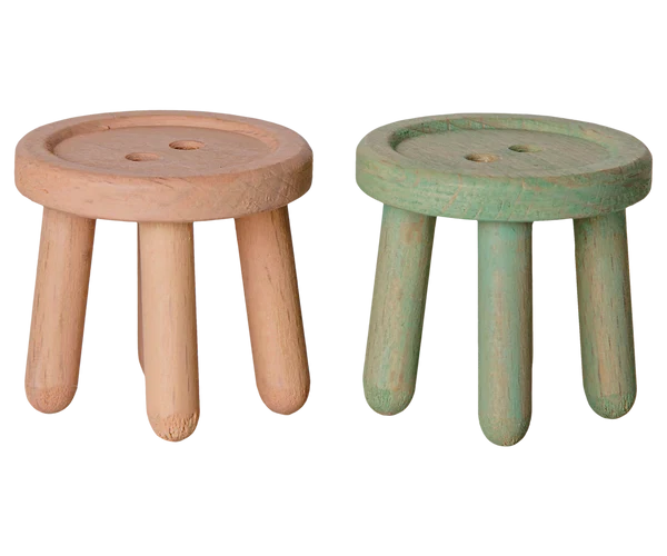 Stool set, Mouse - Light rose/Light mint