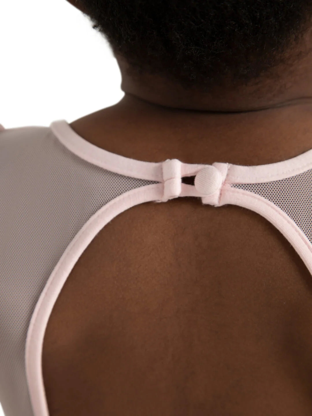 Puff Sleeve Keyhole Back Leotard - Pink