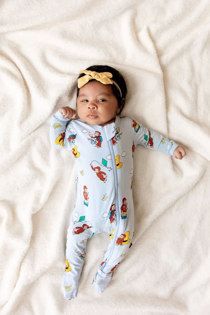 Zippered Footie in Curious George