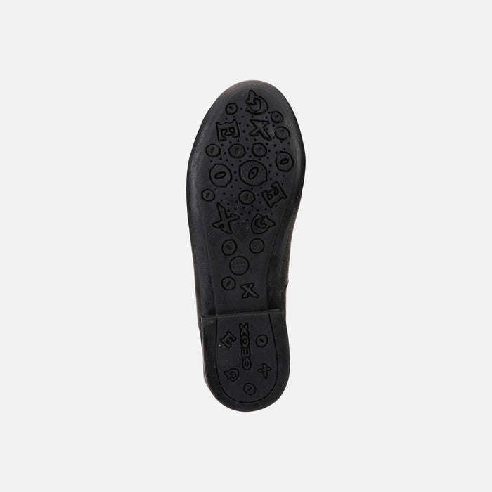 Plie Girl Black Leather Ballerina Flats