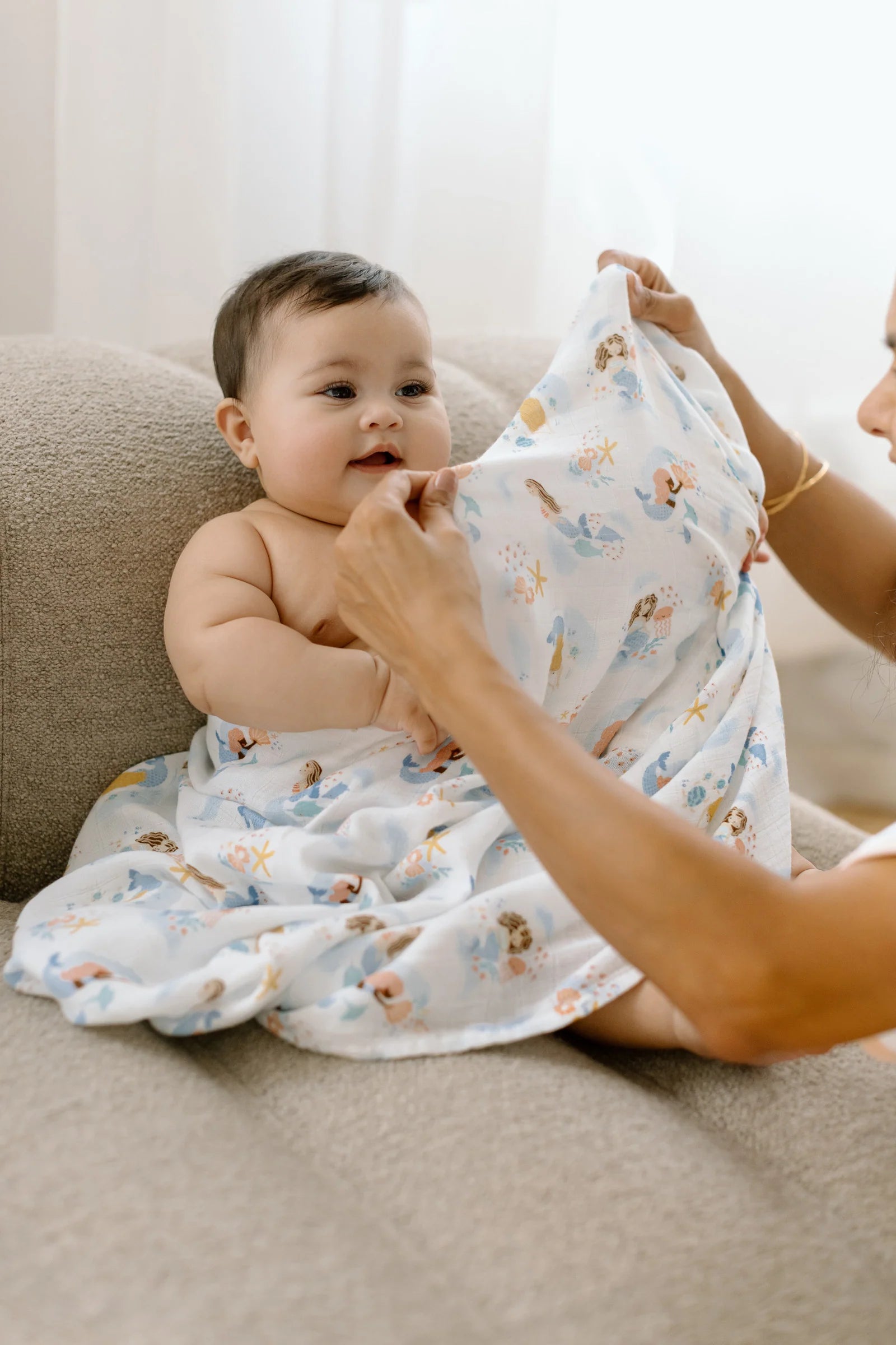 Muslin Swaddle - Mermaids
