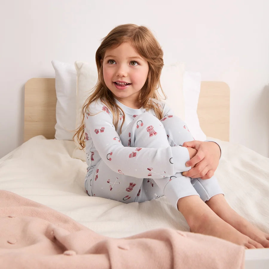 Après-Ski Print on Sky Blue PJ Set