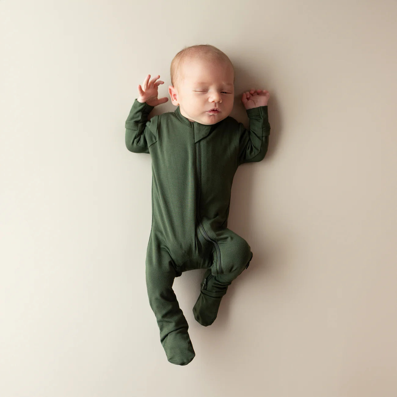 Zippered Footie in Fir
