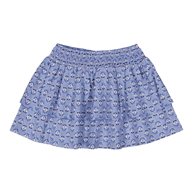 Blue Floral Skirt