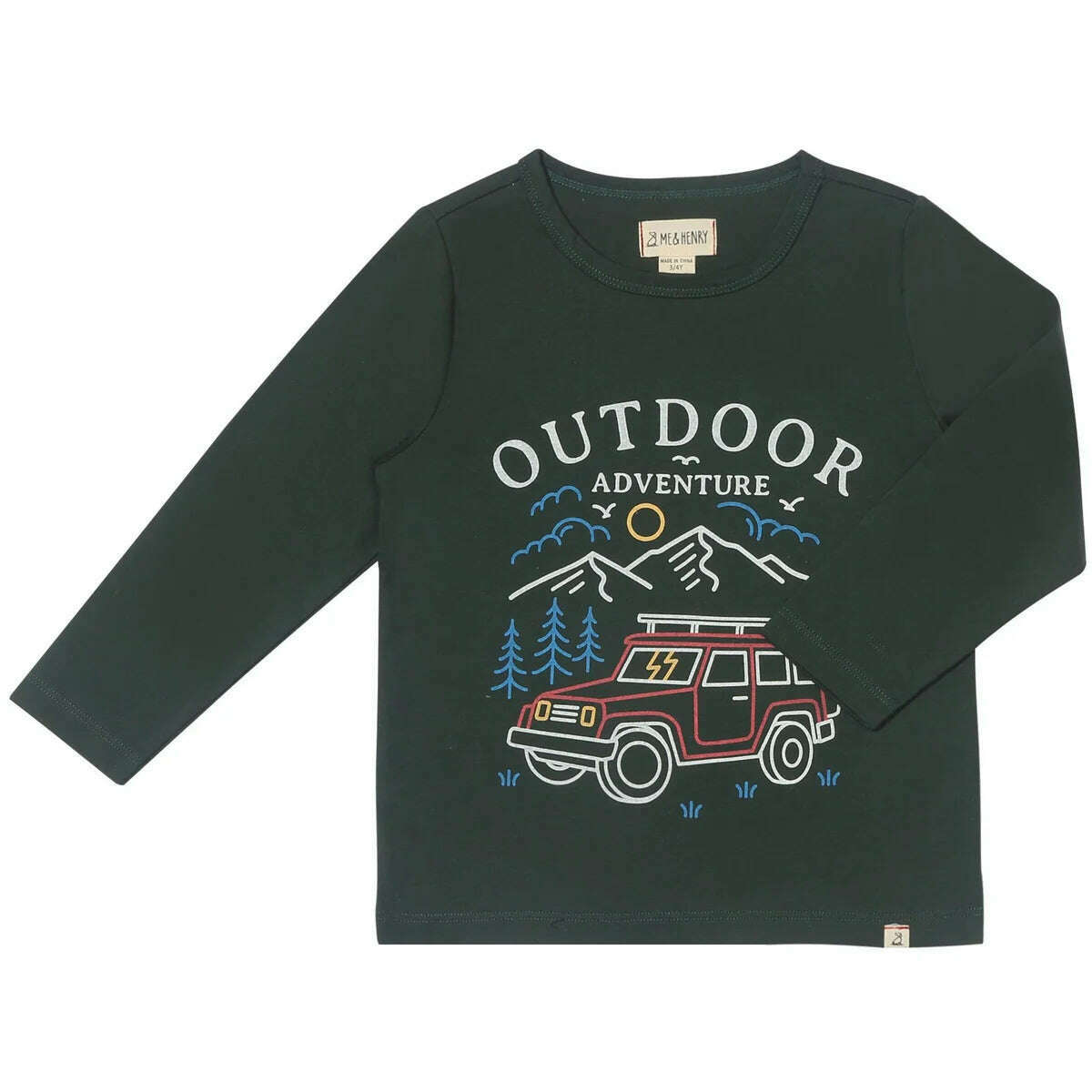 Long Sleeve Tee - Outdoor Adventure - Size 9-10Y