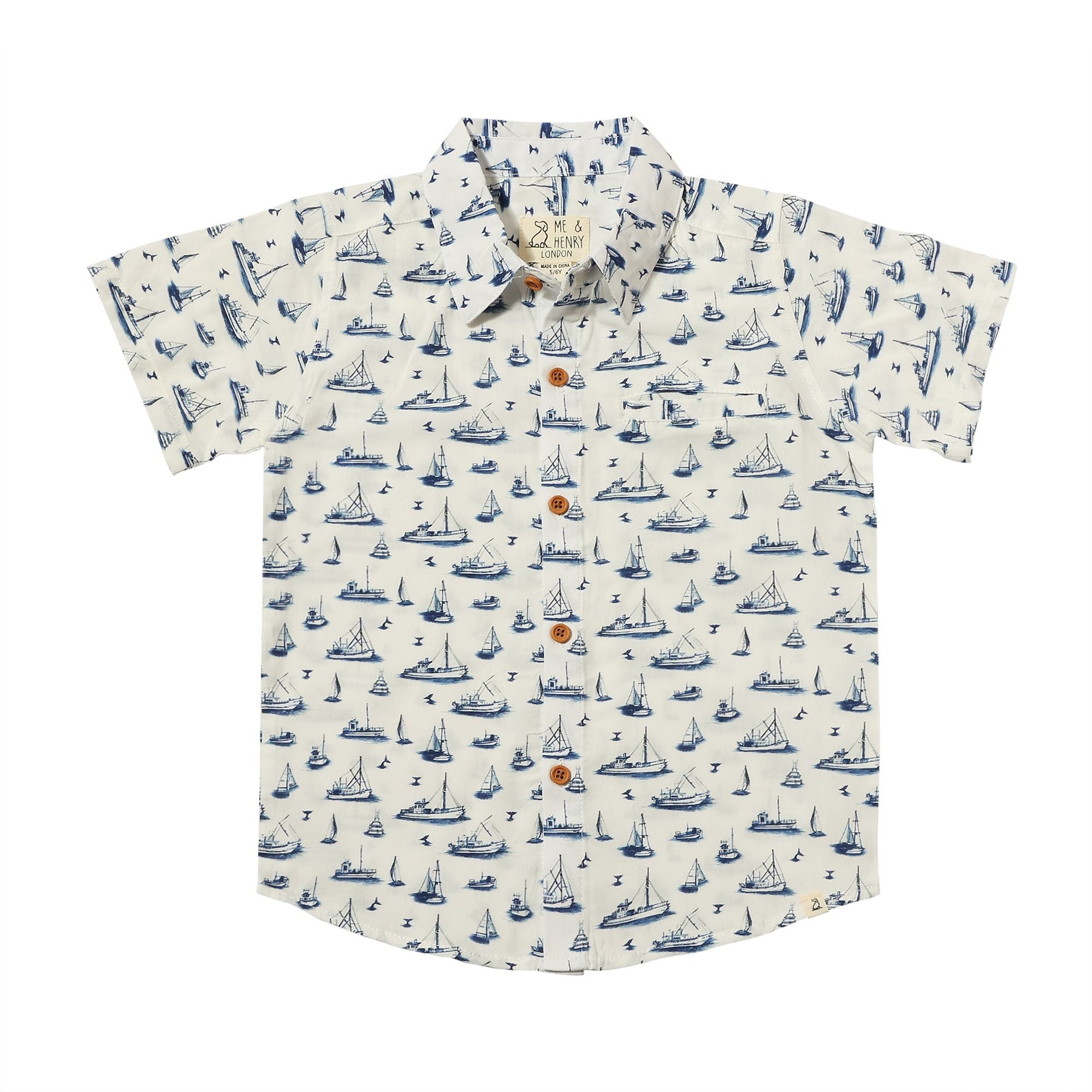 Dress Shirt - Navy Boats