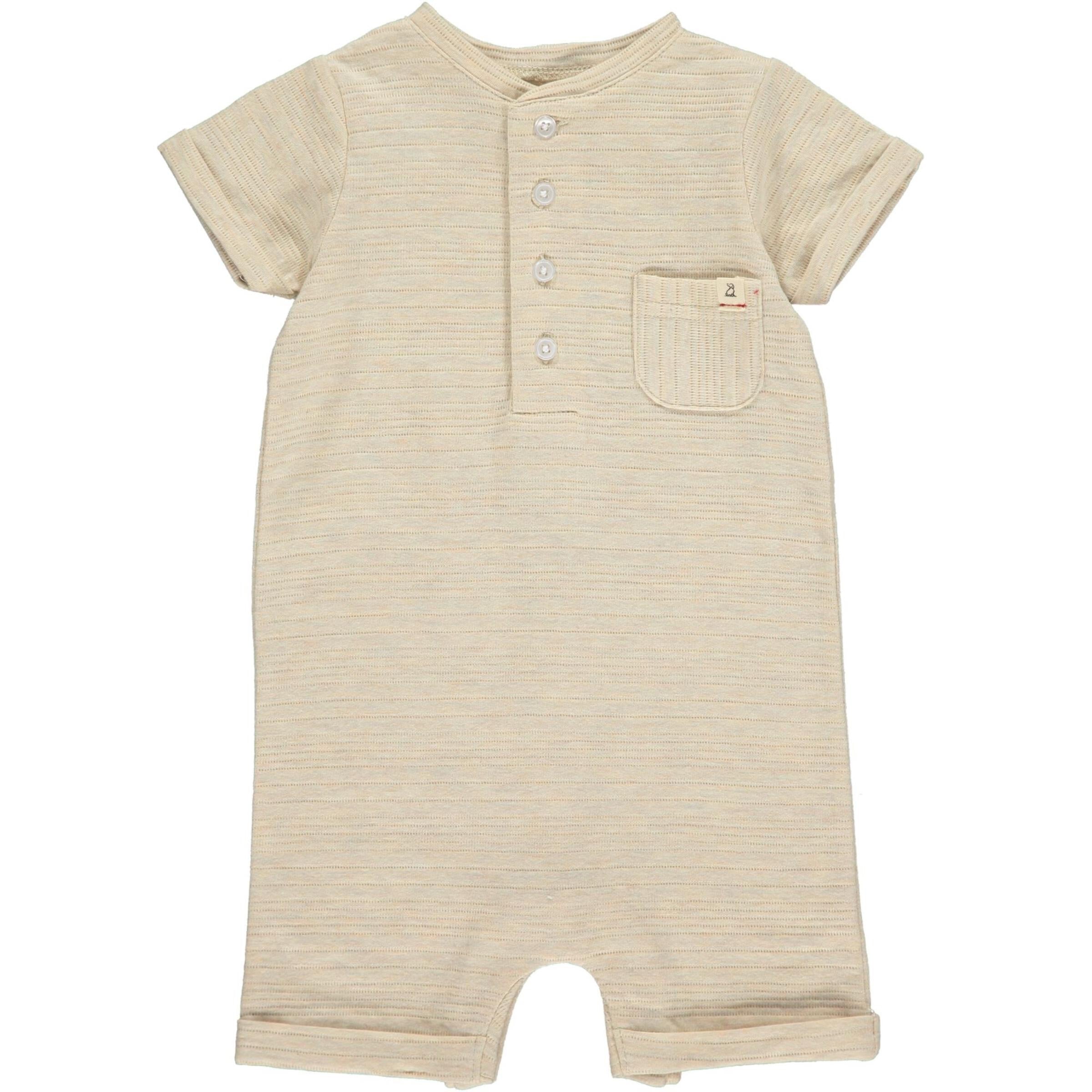 Ribbed Romper - Beige