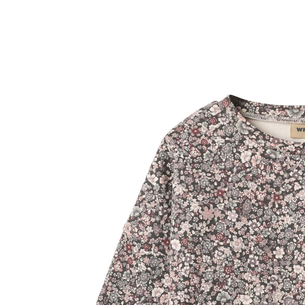 Carolina Long Sleeve T-Shirt - Purple Stone Flowers