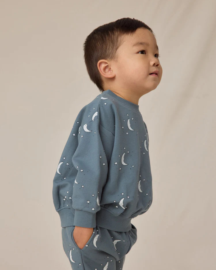 Relaxed Fleece Sweatshirt - Silver Moons