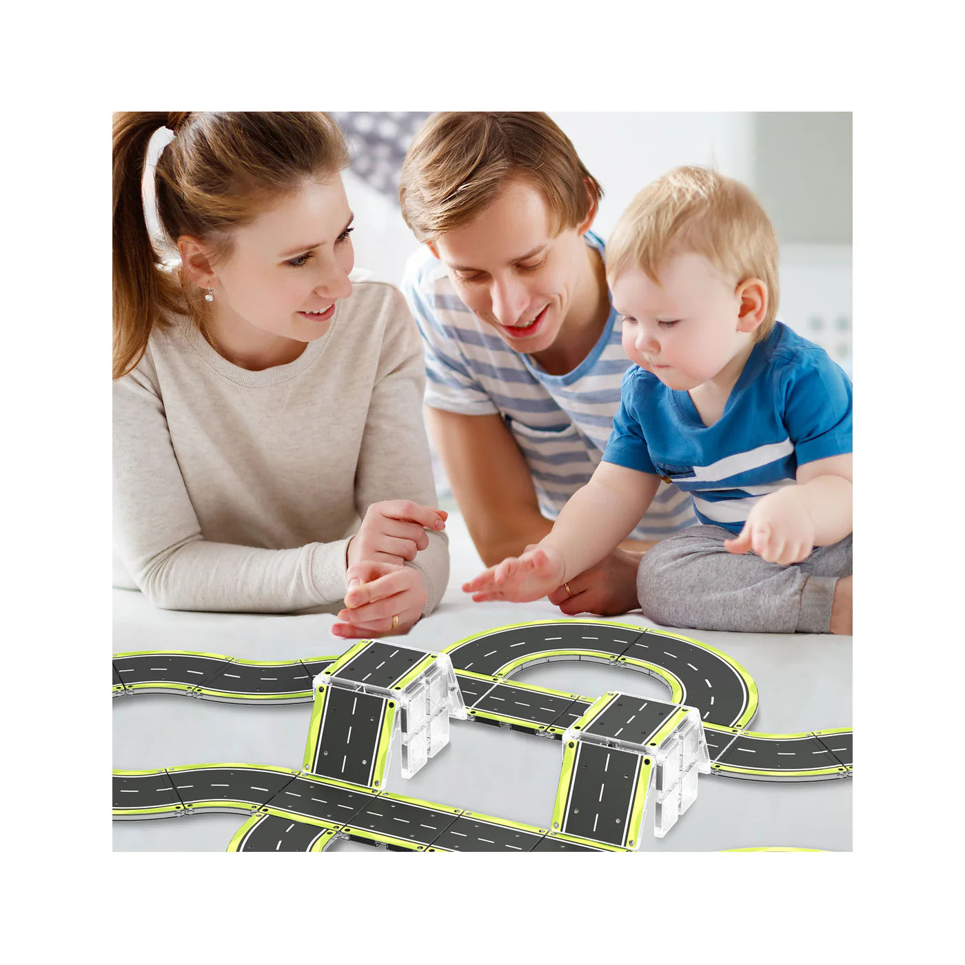 Picasso Tiles Magnetic Racetrack Speedway Tiles