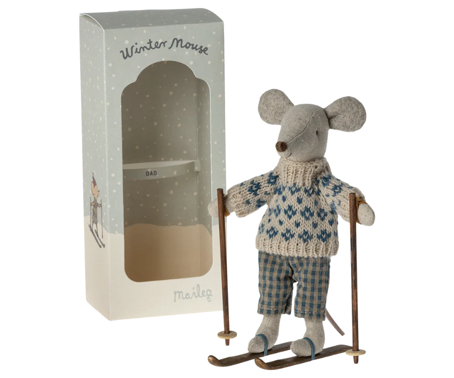 Winter Mouse with Ski Set, Dad