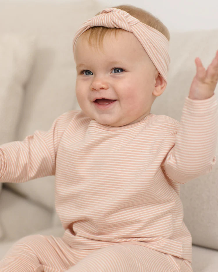 Drawstring Pant Melon Micro Stripe