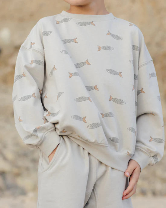 Sweatshirt - Sardines - Size 6/7Y