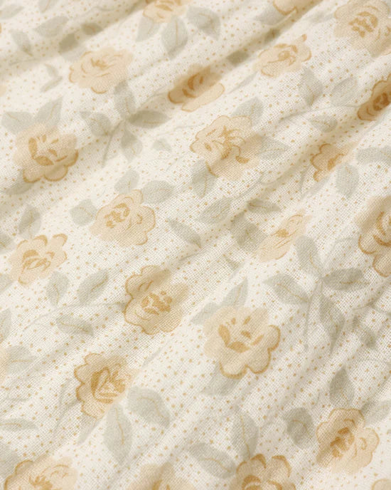 Tiered Midi Skirt - Yellow Floral