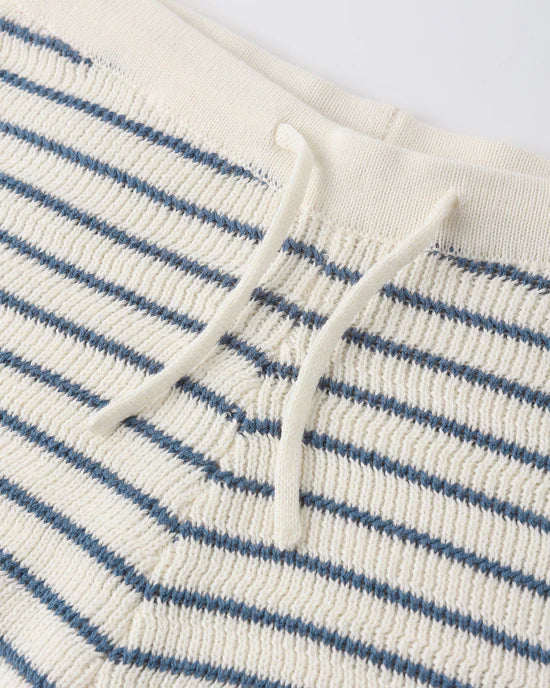 Knit Vest Set - Marine Stripe