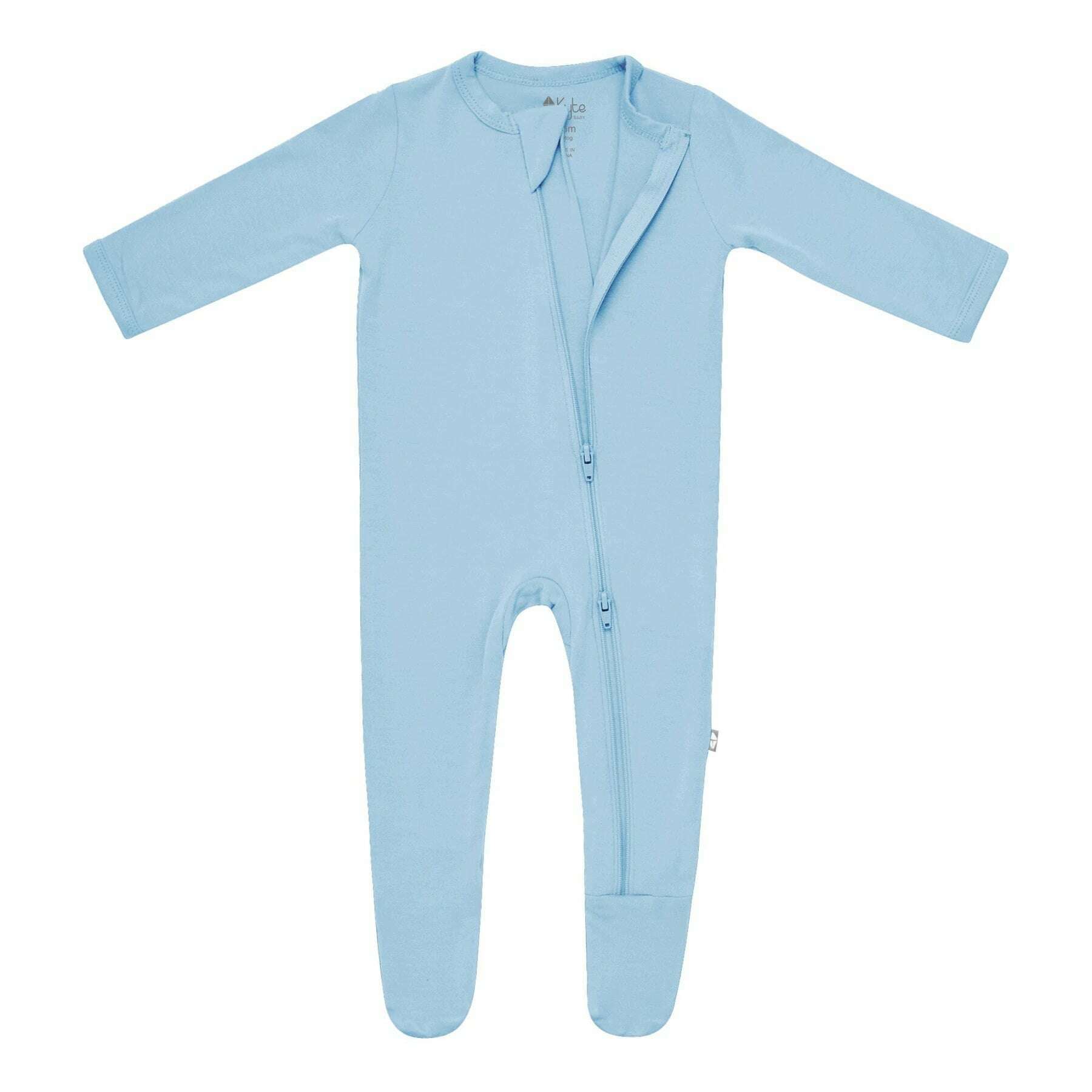 Zippered Footie in Stream