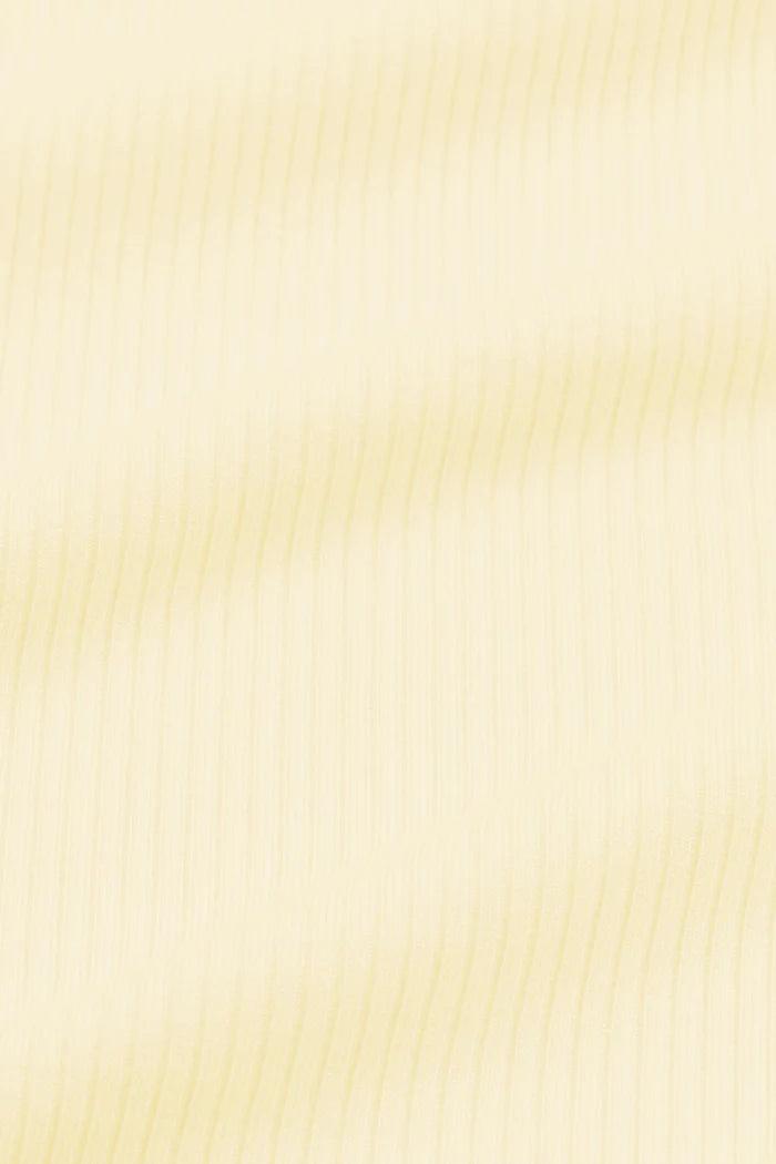 Ribbed Zipper Footie in Chamomile