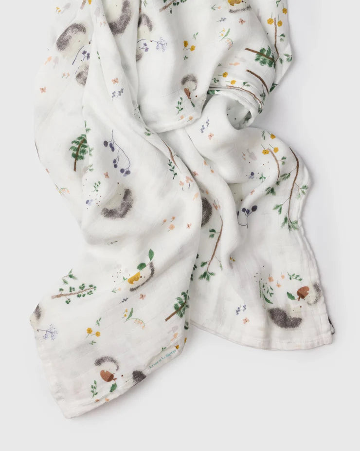 Muslin Swaddle - Hedgehogs