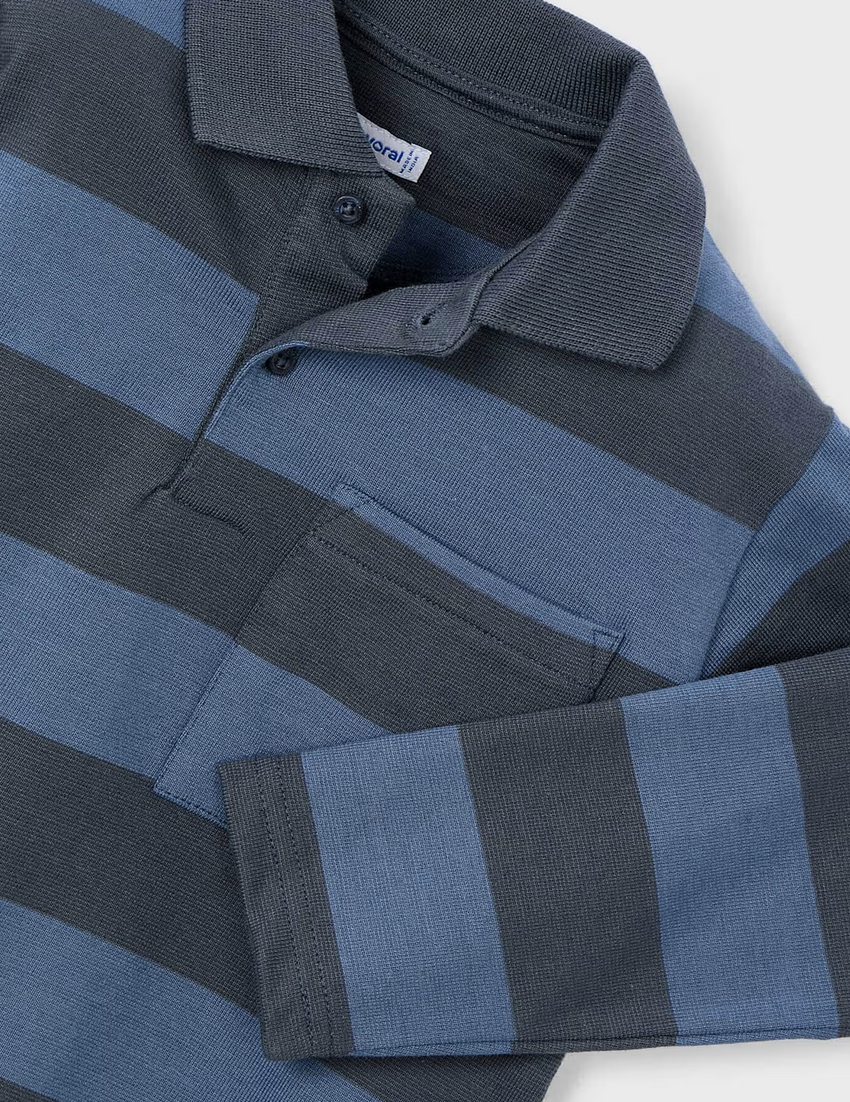 Steel Striped Polo Shirt