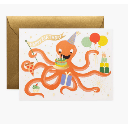 Octopus Birthday Card