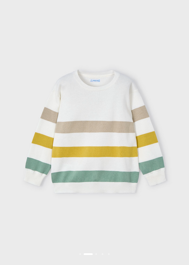 Striped Sweater - Bay Leaf