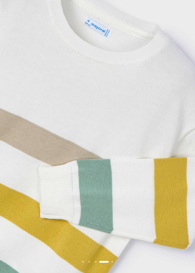 Striped Sweater - Bay Leaf