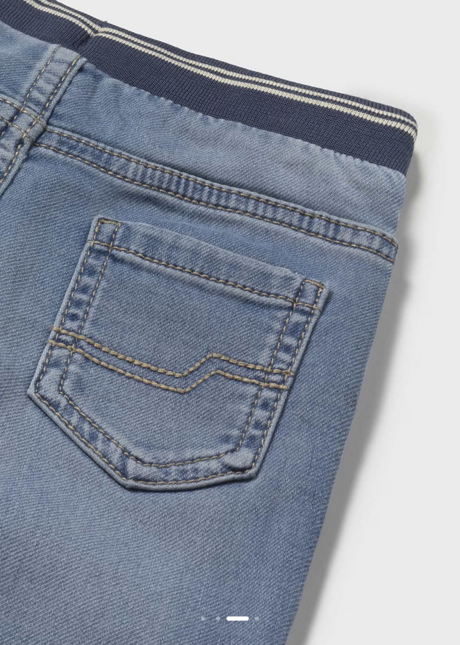 Jeans w/ Elastic Waist - Light Blue